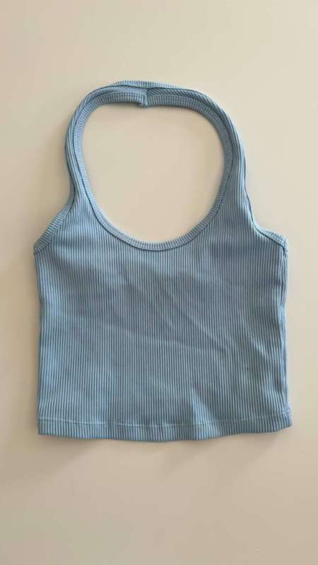 Ljósblár halter top