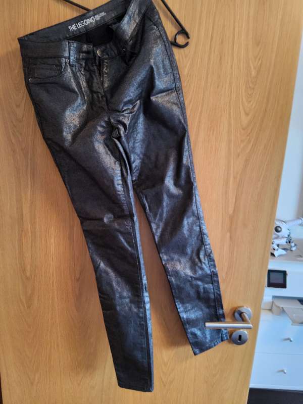 Gallabuxur/leggings með glans- ónotað