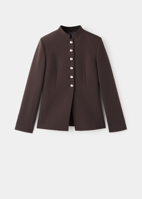 Mango nýr brúnn/silfur blazer