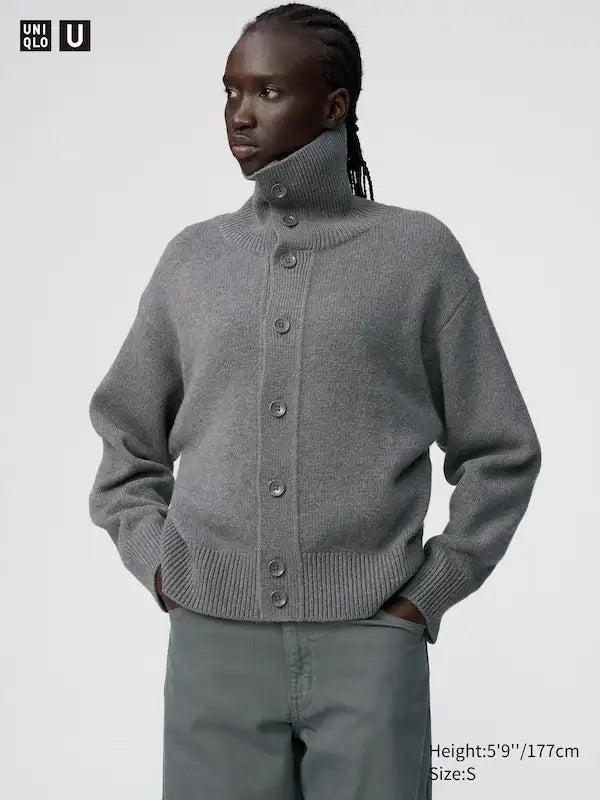 Glæný UNIQLO 100% ullarpeysa golla wool