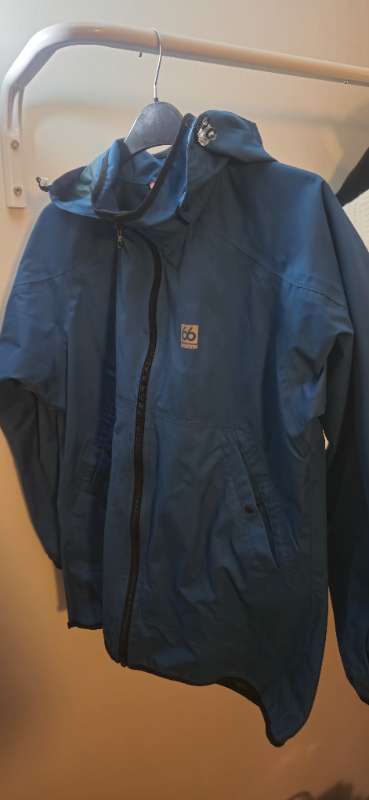 66north blue rain jacket