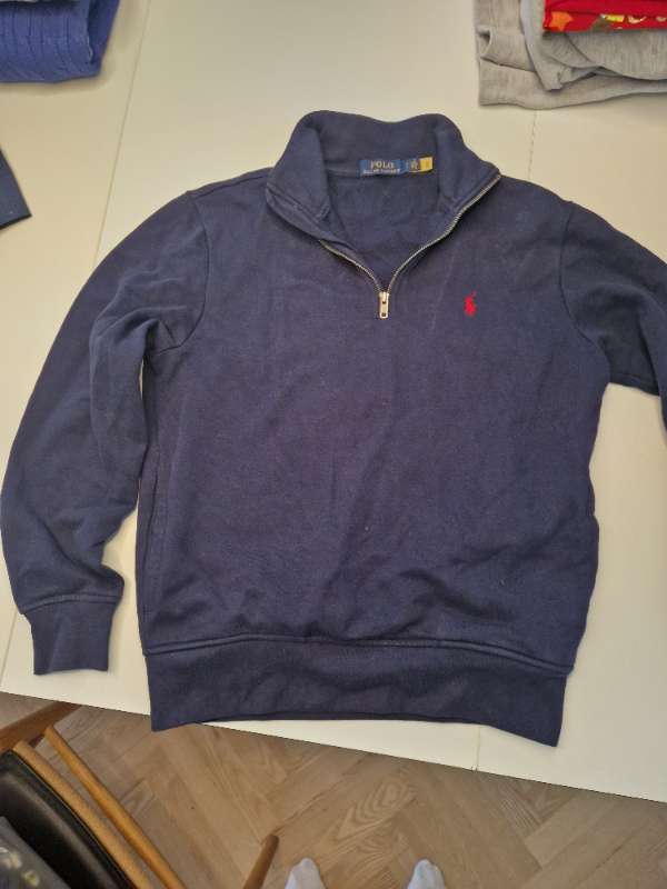 Polo peysa dökkblá