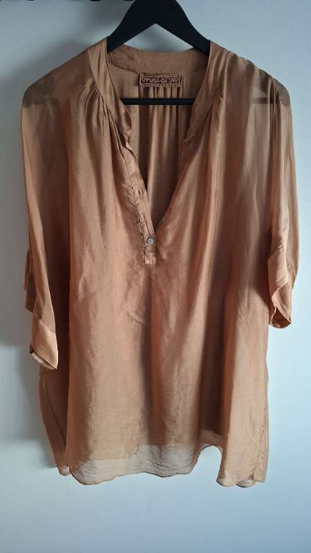 Oversize skyrta viscose & silki