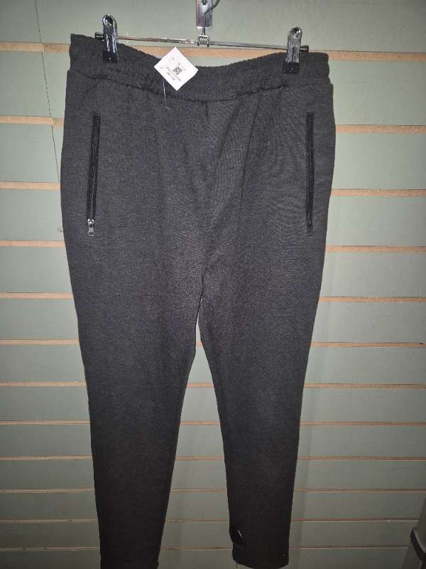 Joggingbuxur dökkgráar L