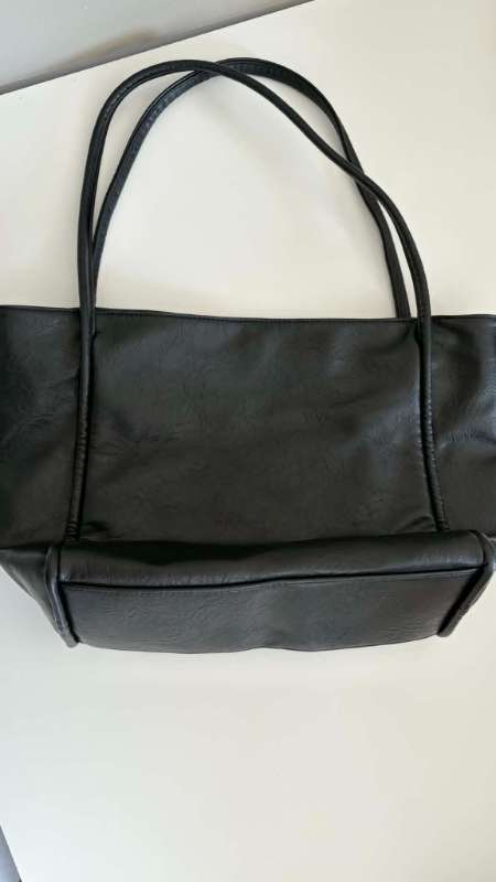Tote bag, svört gervileður