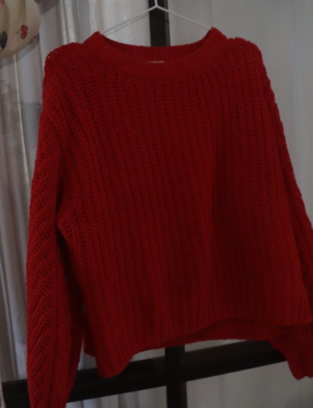 Rauð prjónapeysa h&m