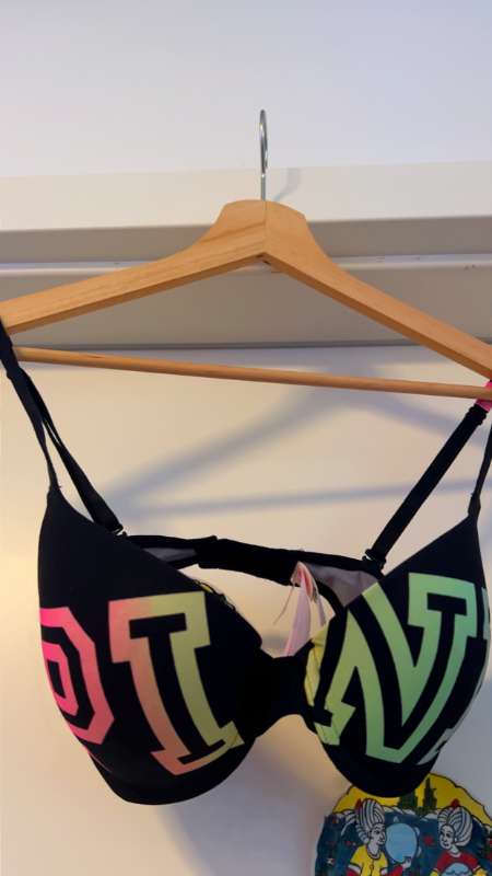 PINK Bra Black