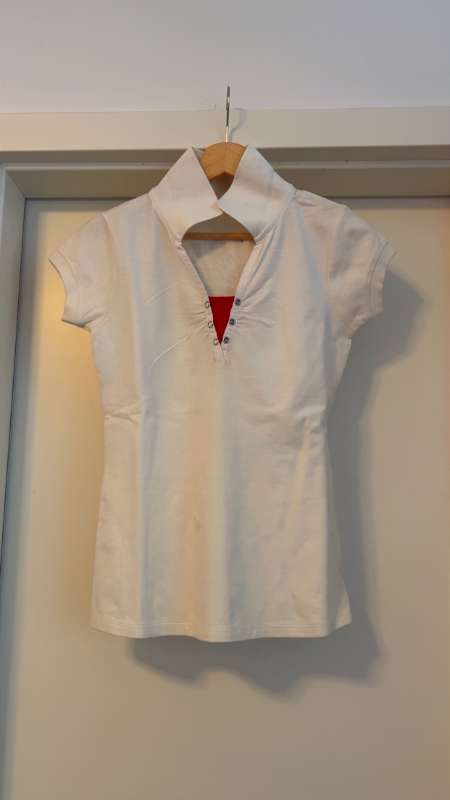 Division White Tshirt ( glitter red printed)