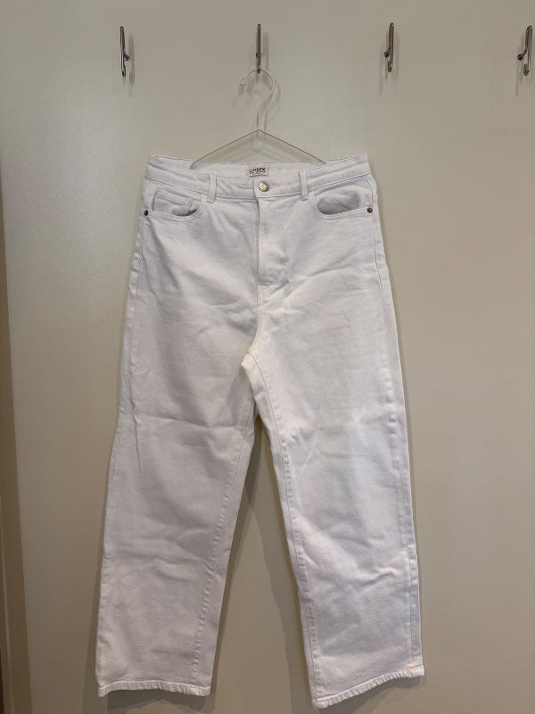 Hvítar Lindex gallabuxur