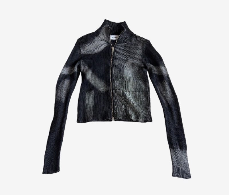 Svört og grá weekday zip up peysa