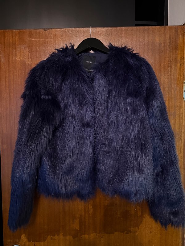 Blár faux fur