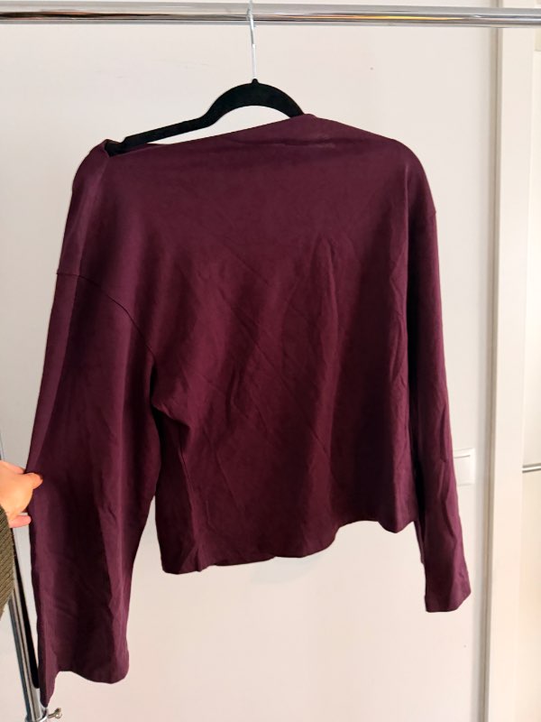 H&M vínrauð langerma