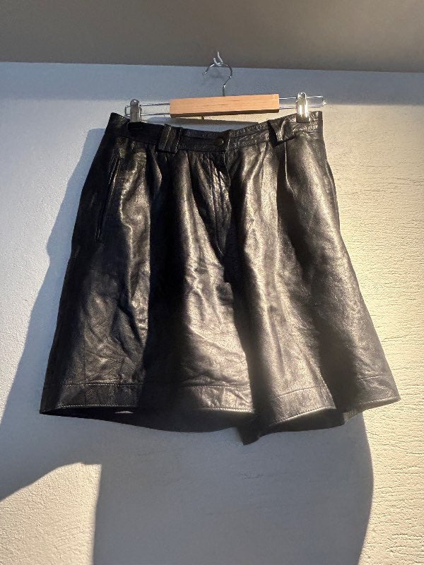 Ekta Leður Stuttbuxur