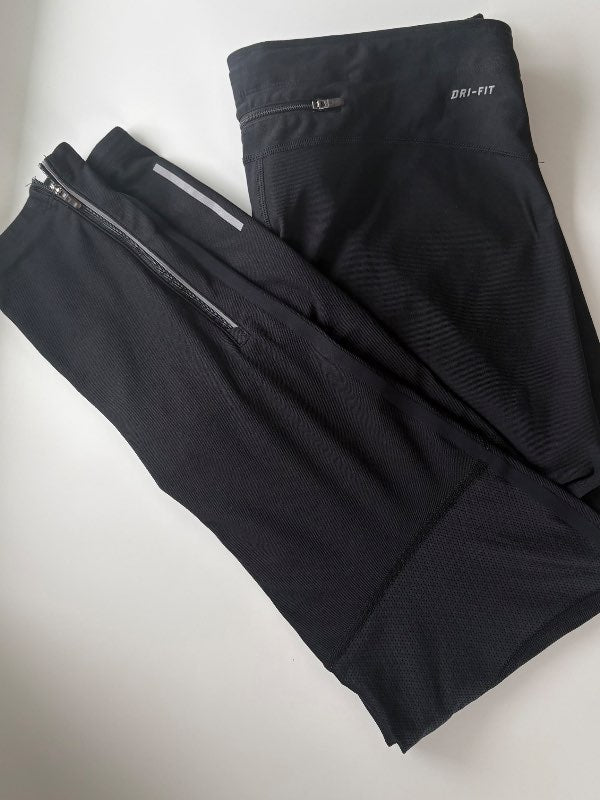 Nike drifit hlaupabuxur svartar XL