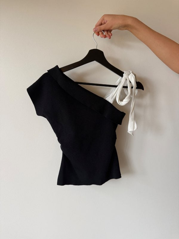 Shein Svartur off shoulder bolur