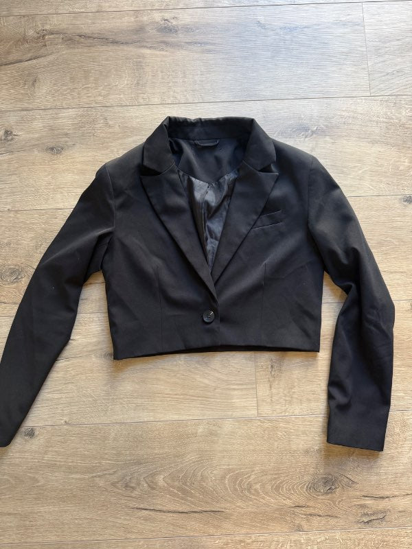 Svartur crop blazer