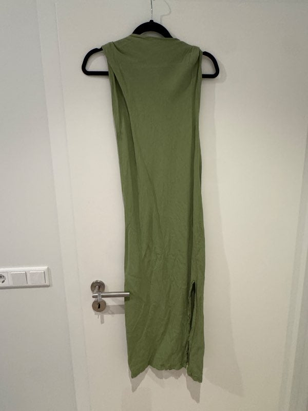 -Grænn hör síðkjóll