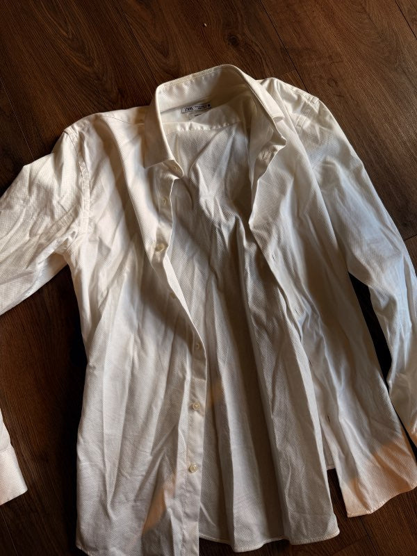 Zara slim fit hvít skyrta