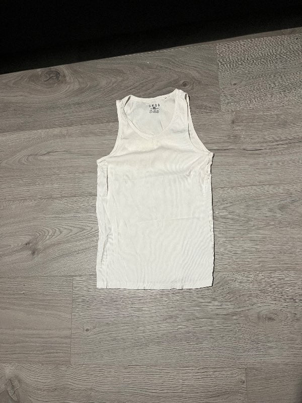 Hvítur SMOG wifebeater Bolur