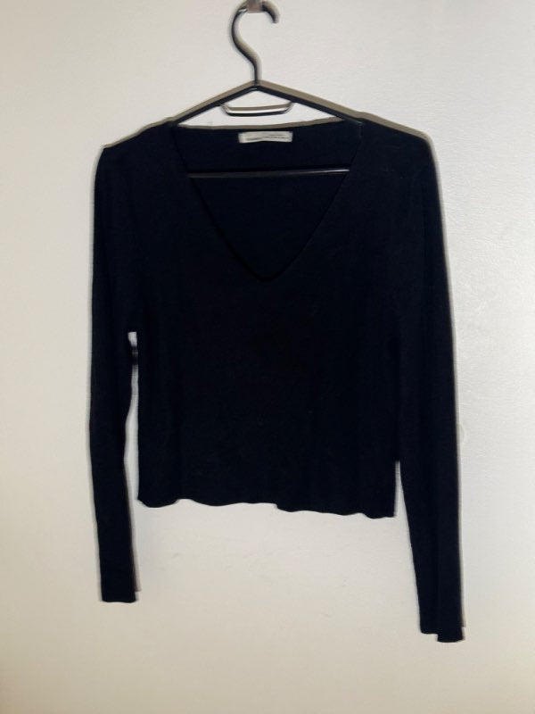 V-neck síðerma