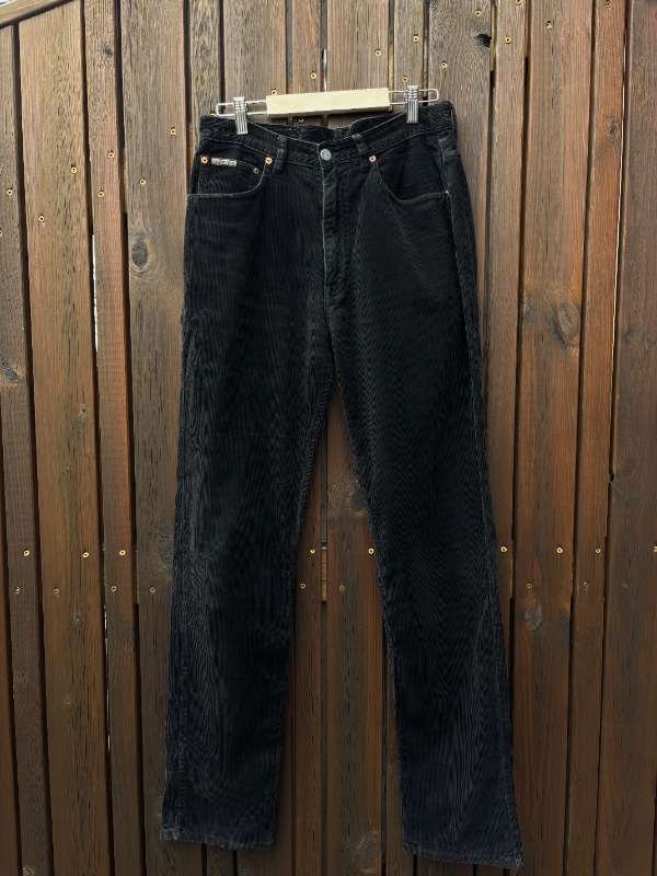 Vintage Calvin Klein buxur svartar corduroy