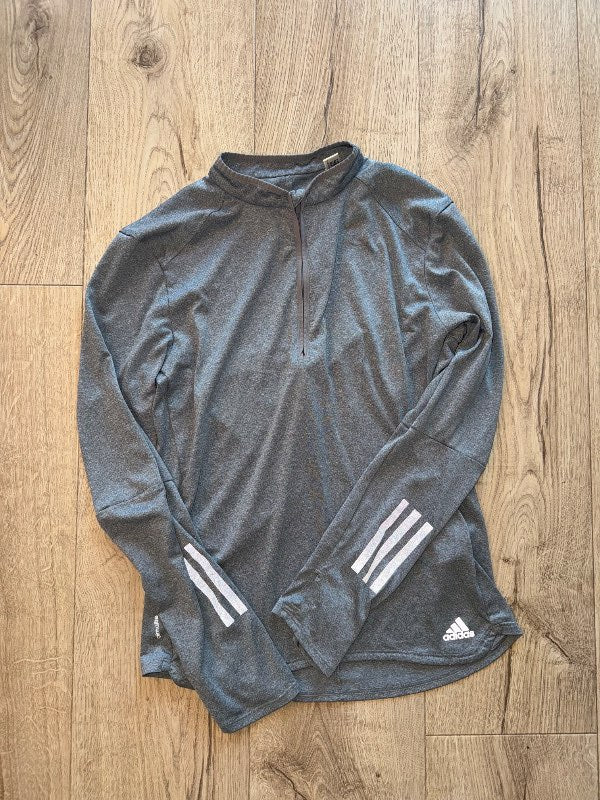 Adidas grá rennd peysa