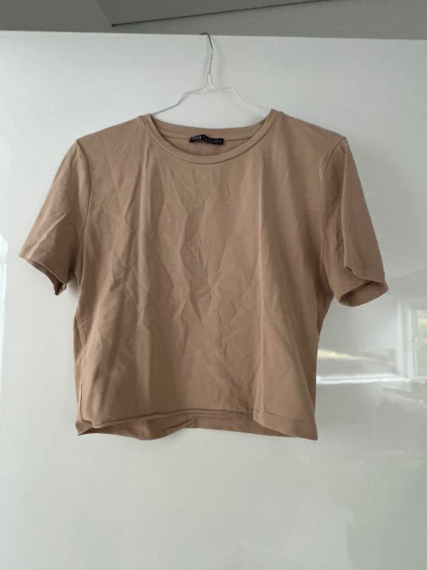 Zara beige cropped bolur