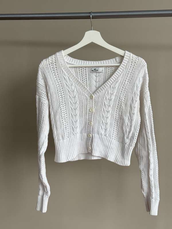 Hollister hvít cardigan