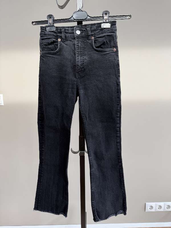 Zara gráar gallabuxur
