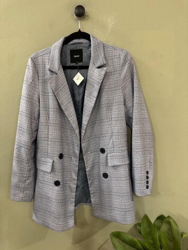 Object blazer blá köflóttur