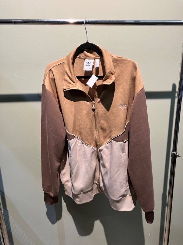Adidas brún rennd peysa