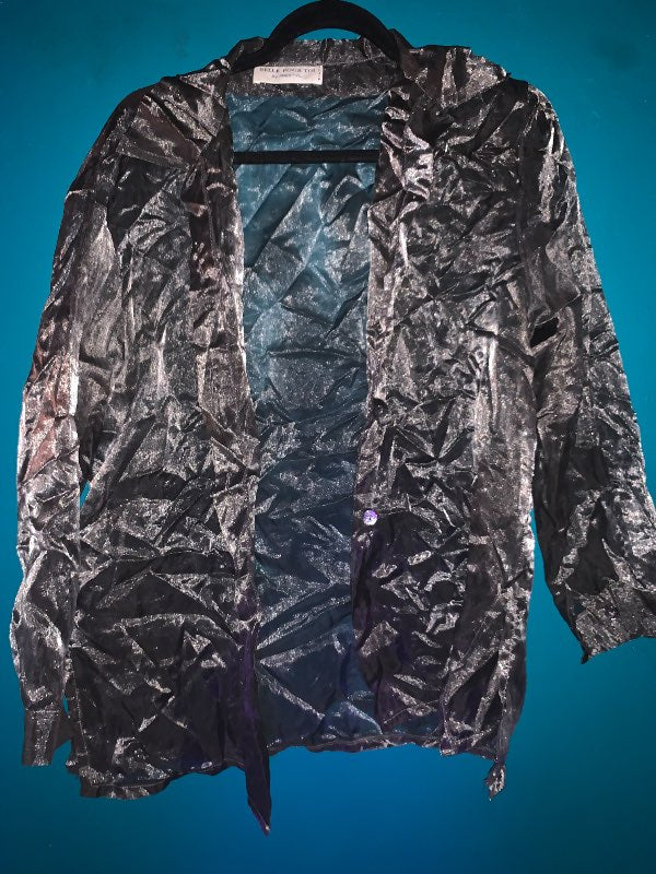 Silfur oversized throwover skyrta