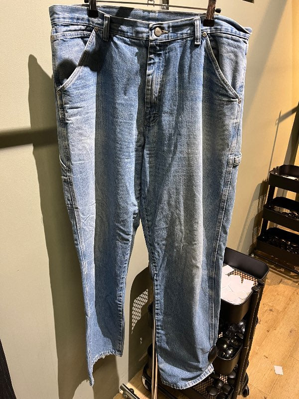 bláar carpented buxur wrangler