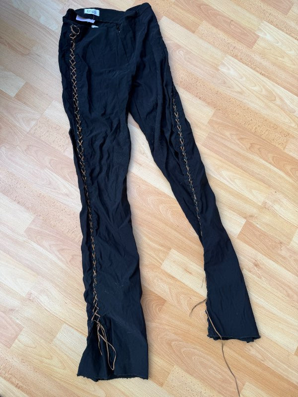 Svartar vintage buxur m side detisls