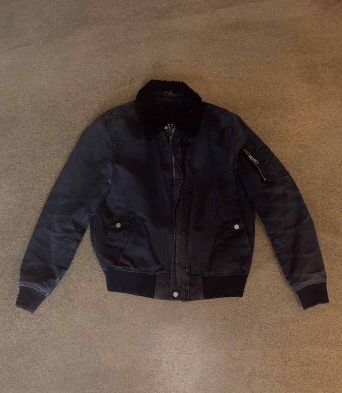 vintage washed bomber jakki