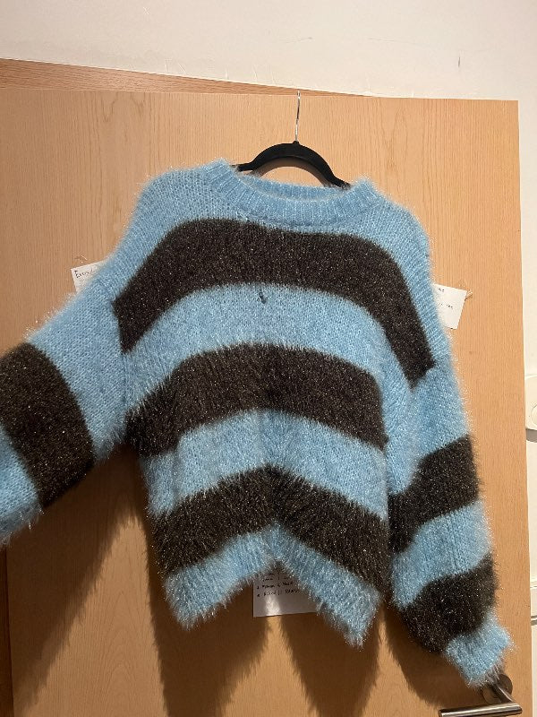Blá prjónapeysa missguided