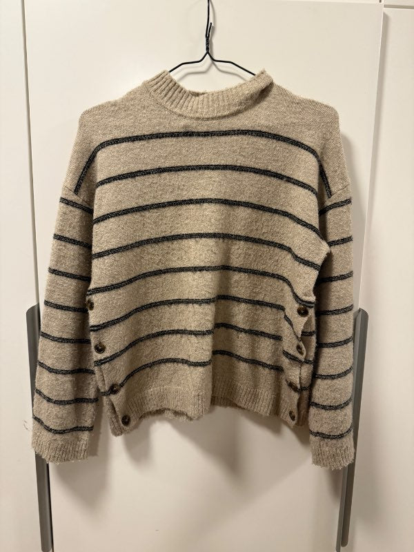 Peysa beige röndott