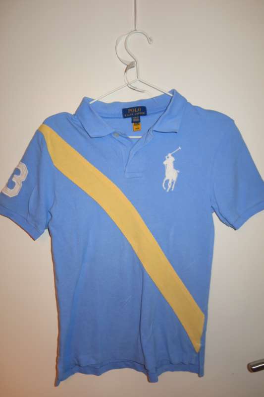Polo Ralph Lauren blár&gulur stuttermabolur