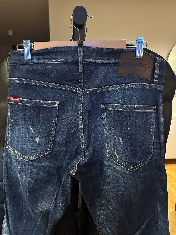 Dsquared2 bláar gallabuxur