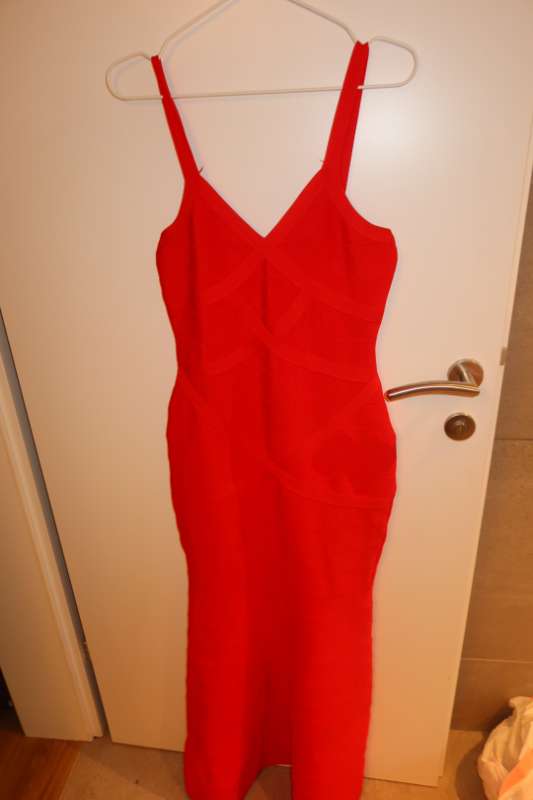 Rauður maxi bandaid dress
