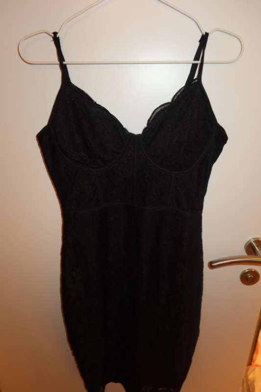 Svartur lace kjóll mini/midi