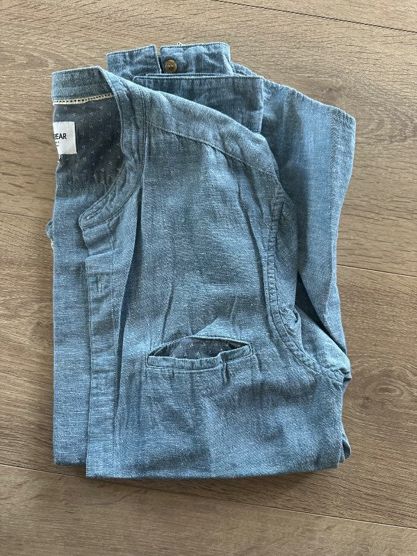 Pull&Bear blá hör skyrta