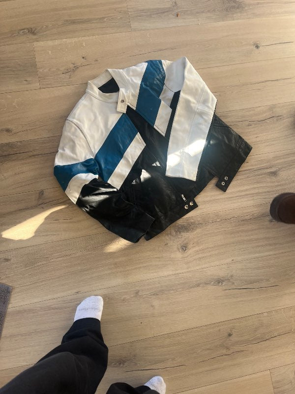 A- Biker leður jakki