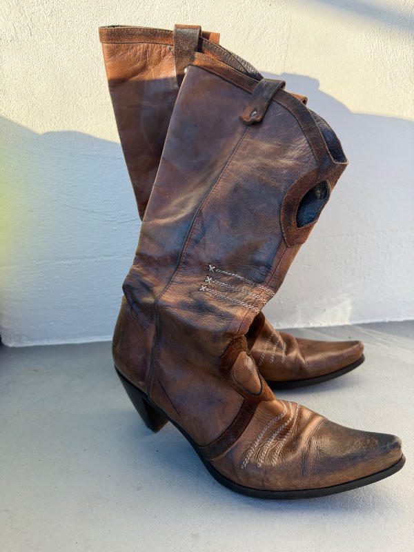 Cowboy-stígvél brún