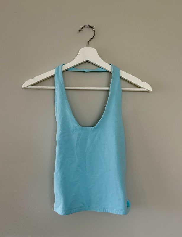 Stradivarius blár halter bolur