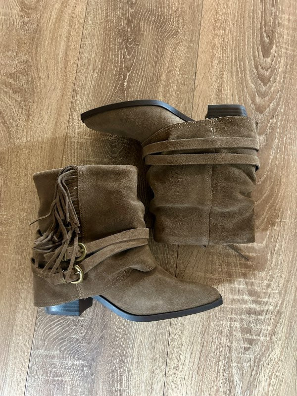 Fringe brúnir ankle boots (ónotaðir)