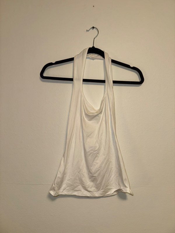 Hvitur halter top
