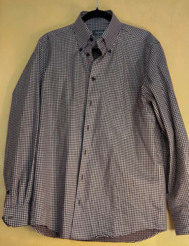 Dressmann Skyrtur ( Brown&White stripe)