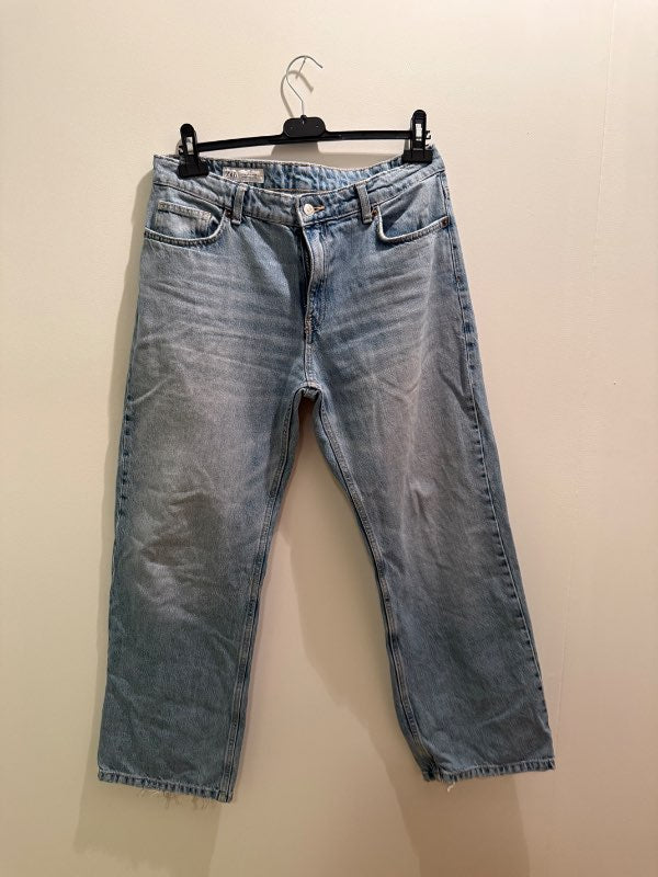 Zara low waisted gallabuxur