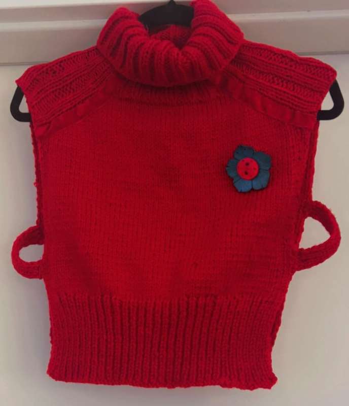 My Design Rauður Peysa ( Handmade Red Vest )